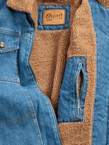 Orton brothers sherpa lined microsuede jacket Clearance