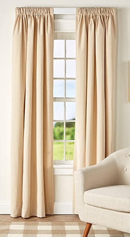 Colebrook Check Lined Rod Pocket Curtains