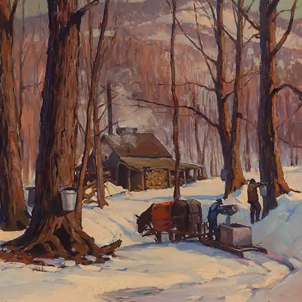 Emile Gruppe (1896-1978), In the Sugarbush, Oil on canvas, 36 1/8 x 30 ¼ in.