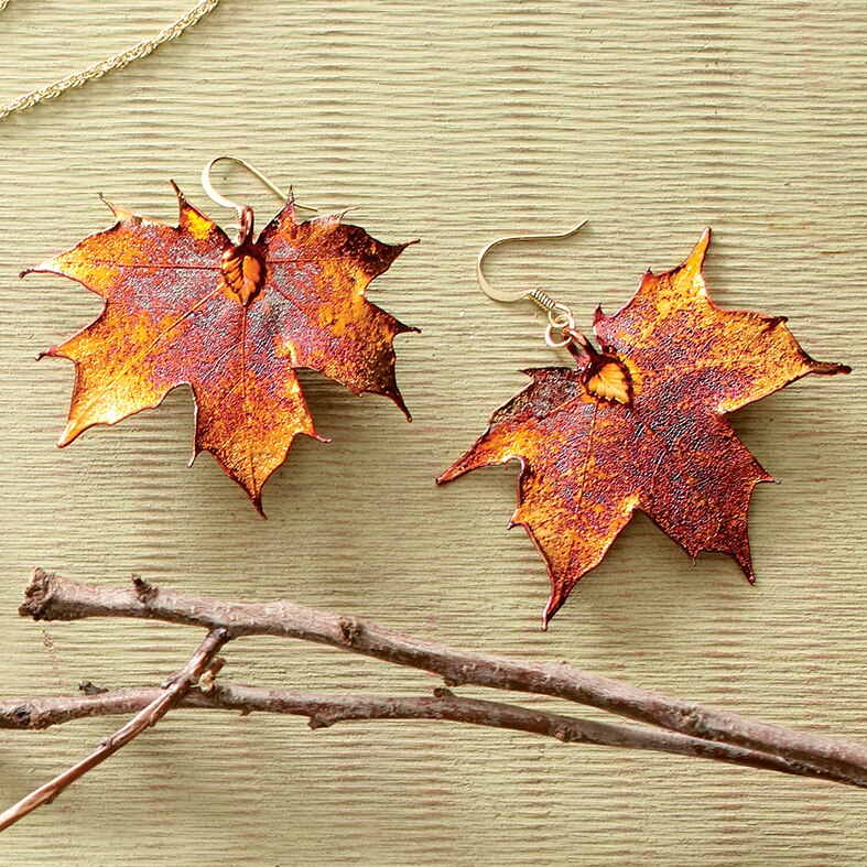 Sugar Maple Leaf Drop Earrings