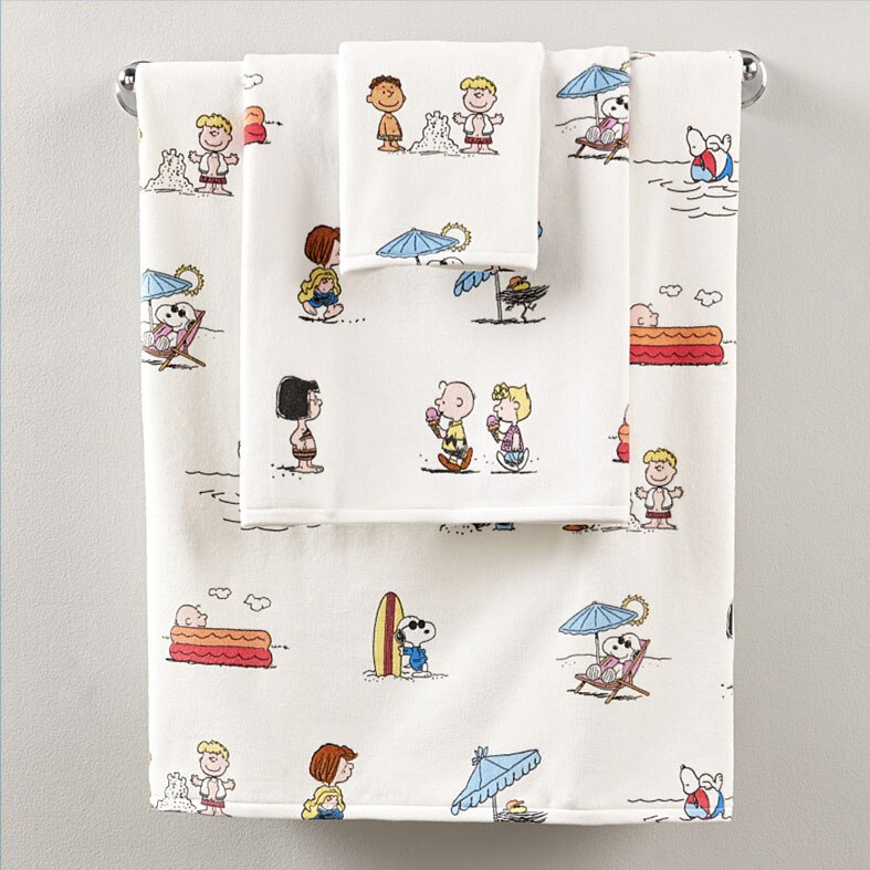 Peanuts Summer Fun Portuguese Cotton Open-Stock Bath Towel Collection