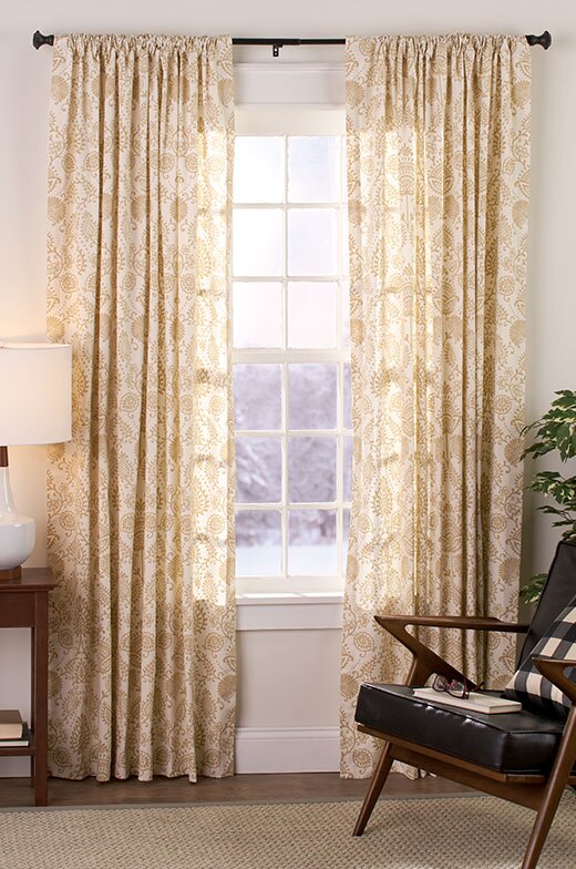 Country Floral Rod Pocket Curtains