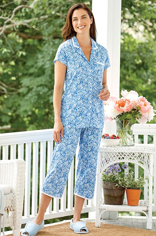 Eileen West Lilac Blossom Capri Pajamas