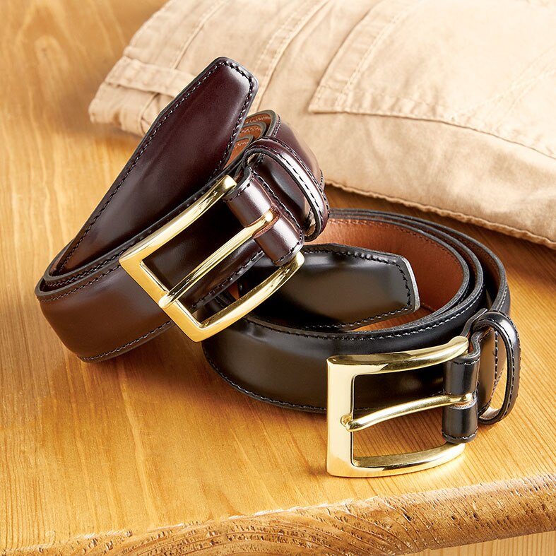 Men's Leather Chino Belt