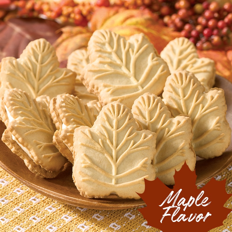Sugar Maple Leaf Cream Cookies