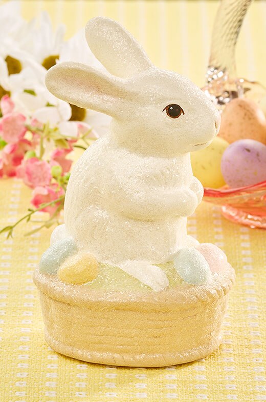 Easter Bunny Papier-Mache Centerpiece