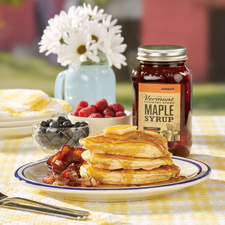 Vermont-Made Pancake Mix, Vermont Maple Syrup Mason Jar