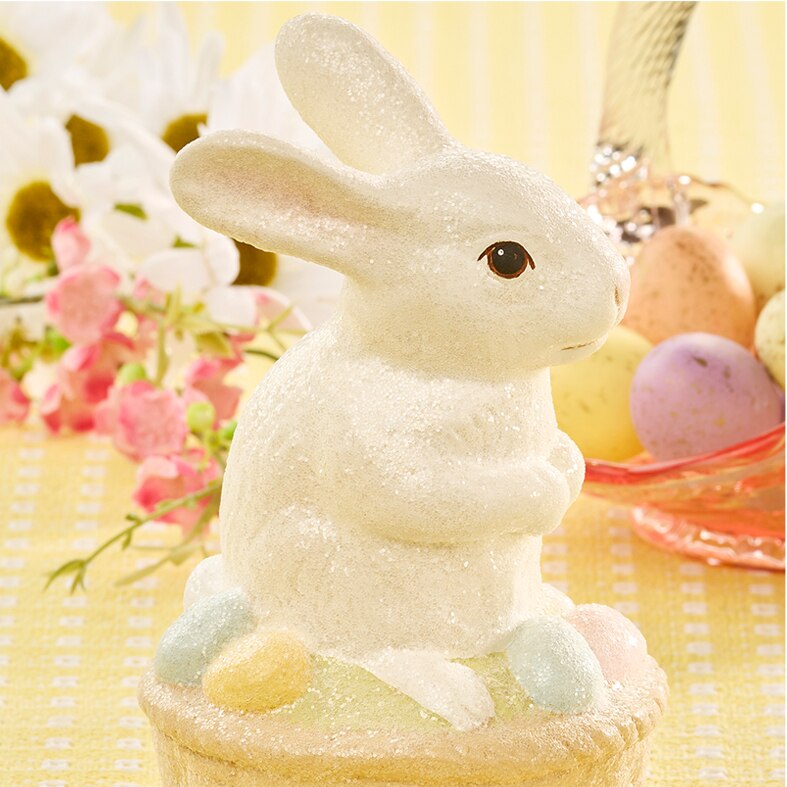 Easter Bunny Papier-Mache Centerpiece