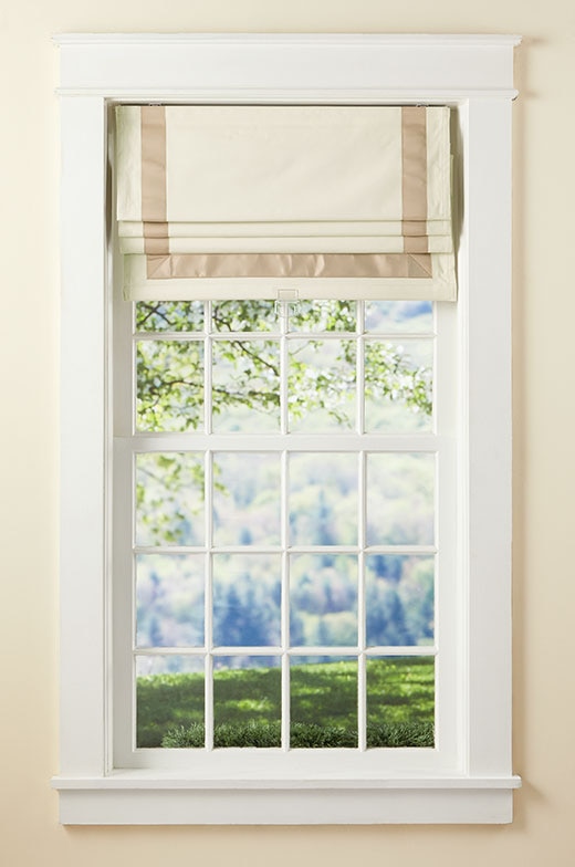 Thermal Blackout Cordless Roman Shade With Decorative Border