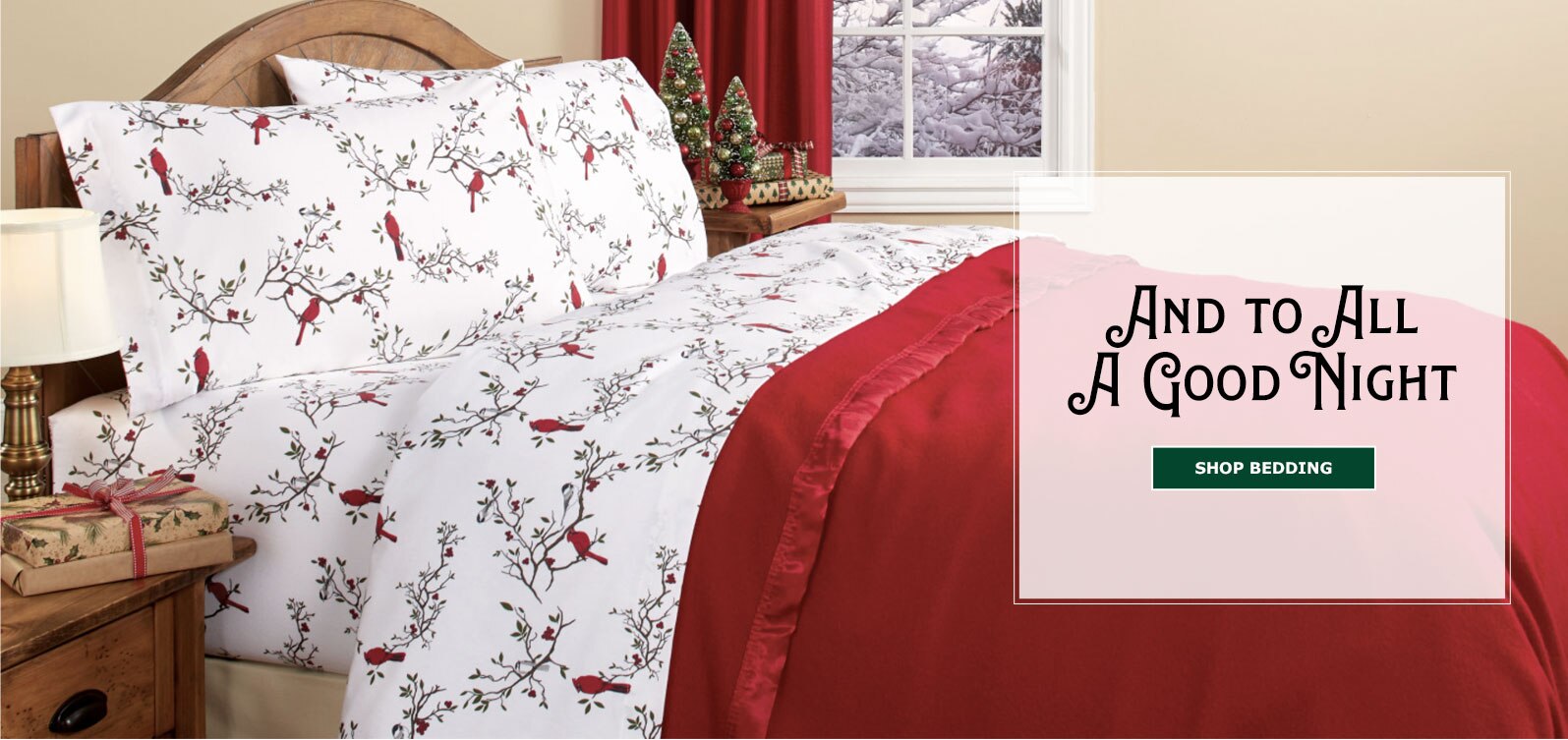 Cardinal And Chickadee Portuguese Cotton Flannel Sheet Set