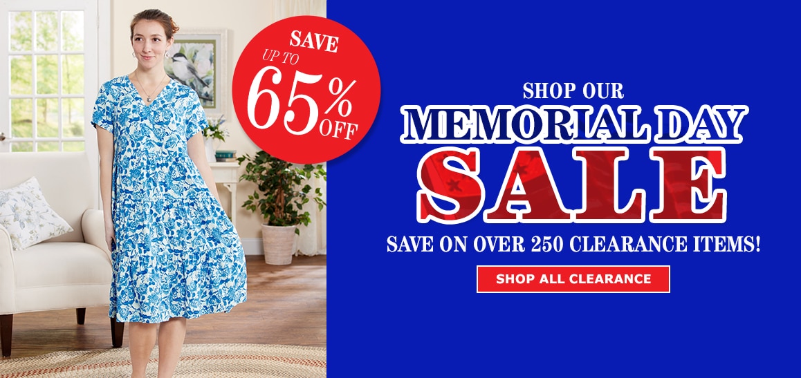 Shop our Memorial Day Sale! Save on Over 250 Clearance Items! Up to 65% Off. Shop All Clearance
