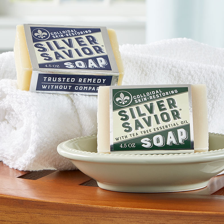 Silver Savior Colloidal Silver Face And Body Soap, Silver Savior Colloidal Soap With Tea Tree Oil