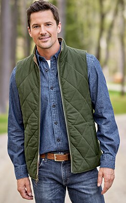 Orton Brothers Reversible Quilted Flannel Vest