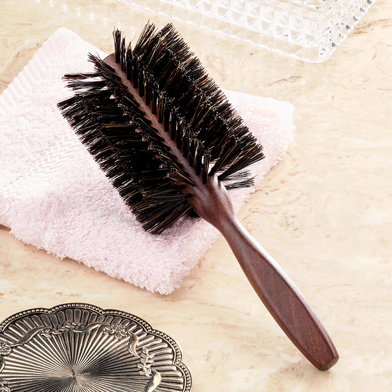 Italian 3 Inch Round Boar Bristle Hair Brush