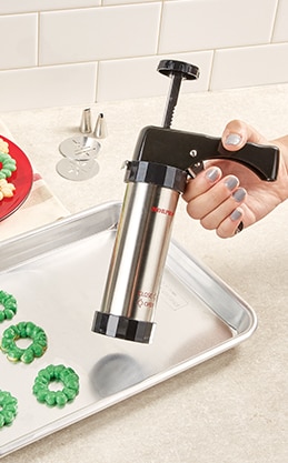 Stainless Steel Cookie Press With Icing Tips