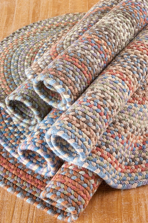 Lake Champlain Multicolor Braided Oval Wool Area Rug