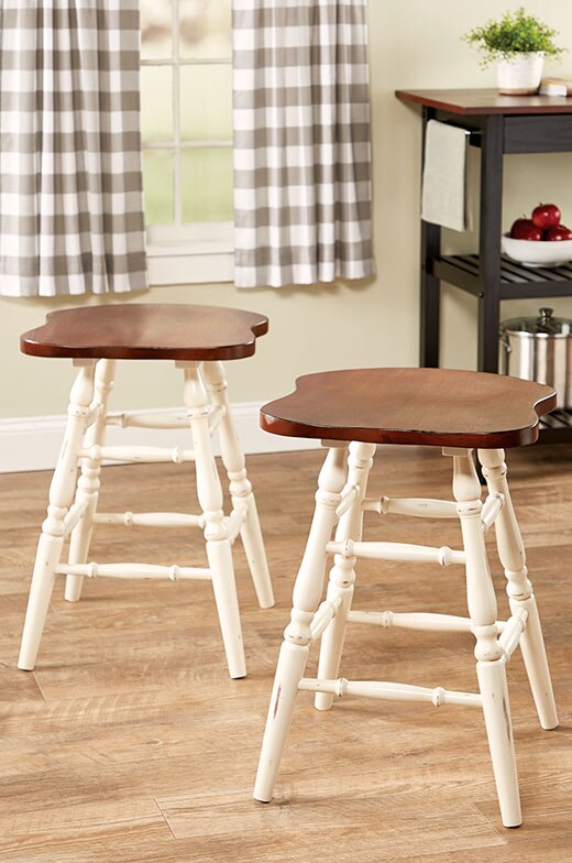 Solid Wood Counter Stool, Set Of 2