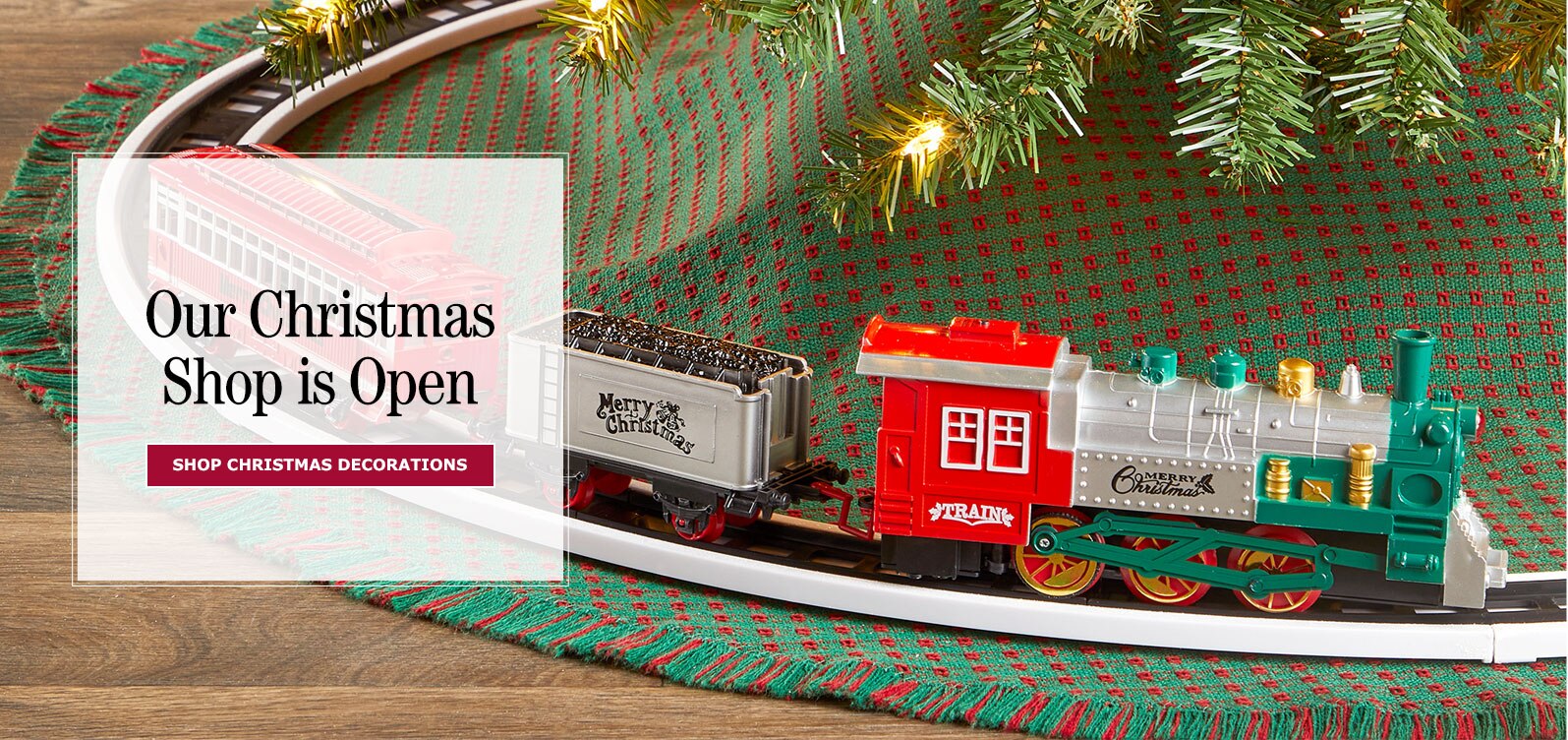 Dual-Level Christmas Tree Train Set