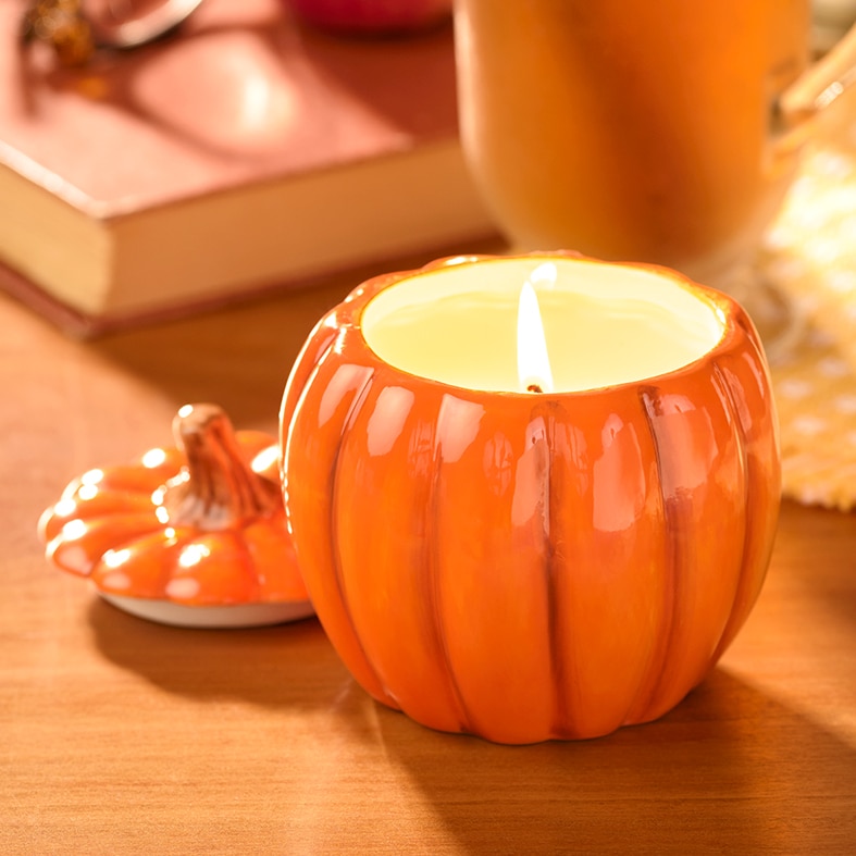 Ceramic Pumpkin Candle