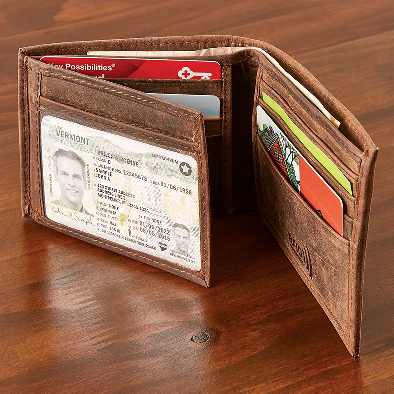 Men's Tri-Fold Leather RFID-Blocking Wallet