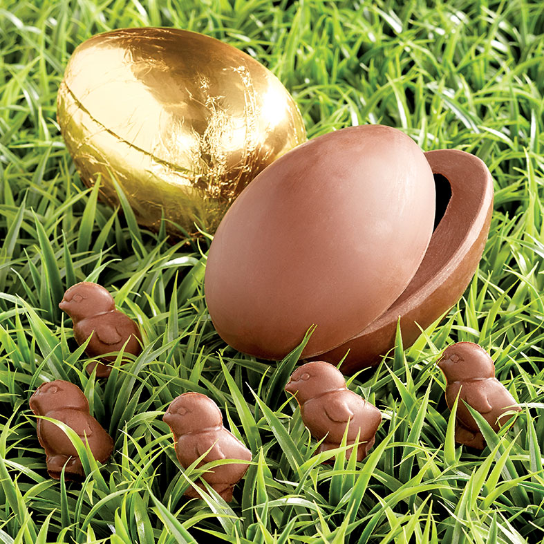 Milk Chocolate Easter Egg Filled With Chocolate Chicks