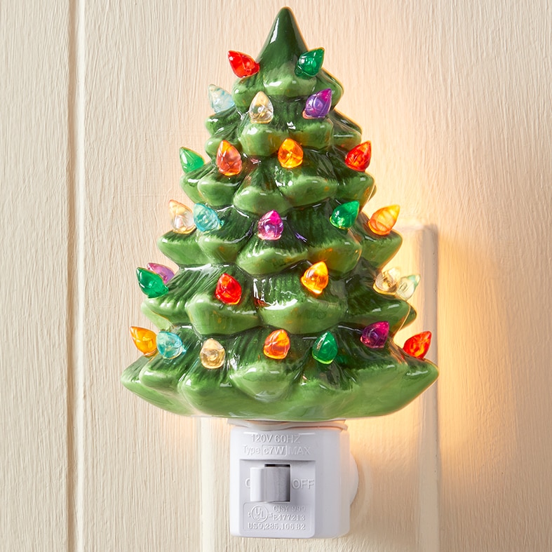 Classic Ceramic Christmas Tree Night-Light